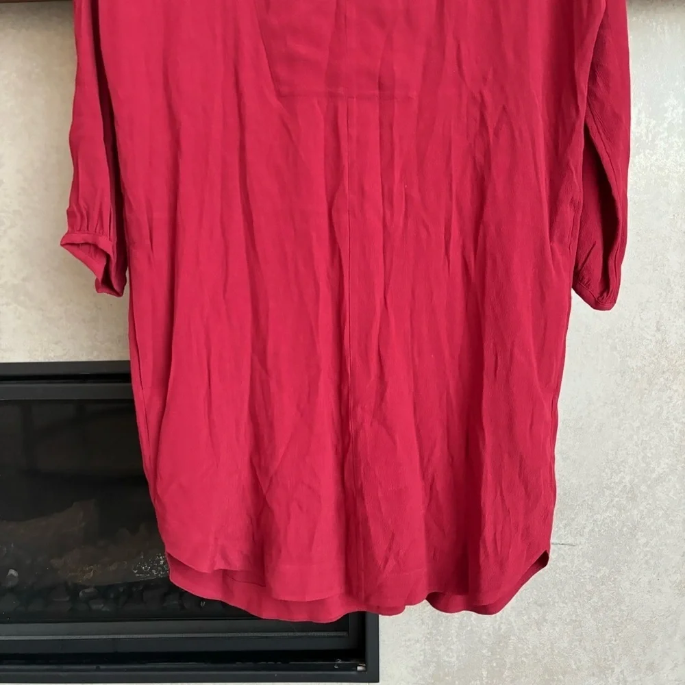 NWT Madewell Red Du Jour Tunic Dress, Size XS - Picture 6 of 15